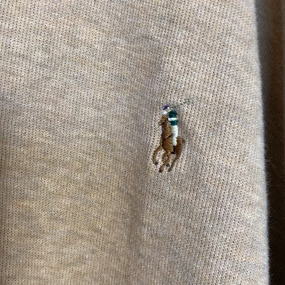 Polo Ralph Lauren ribbed knit in honey color soft cotton size 4XLT 1/4 zip - Picture 4 of 7